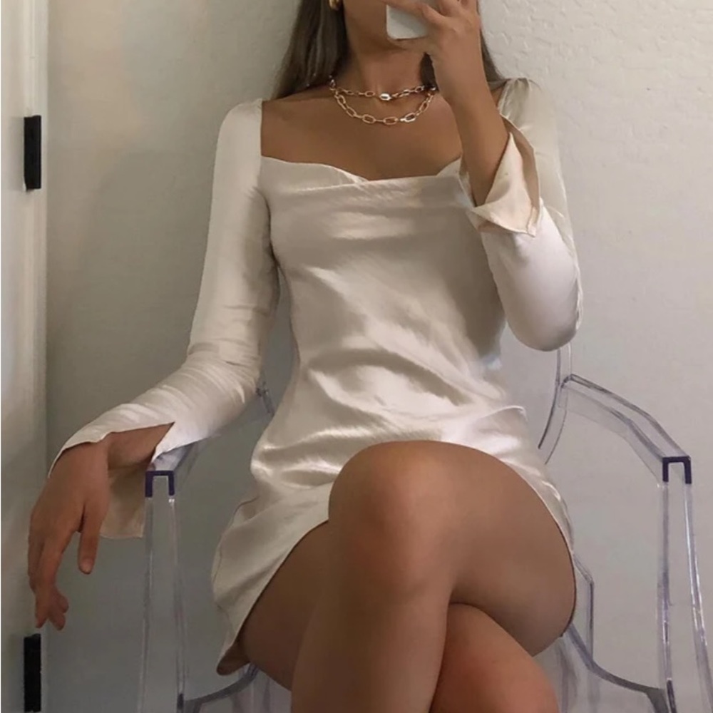 Princess Polly Star Power Mini Dress Champagne